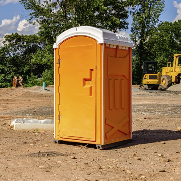 do you offer hand sanitizer dispensers inside the portable restrooms in Dove Valley